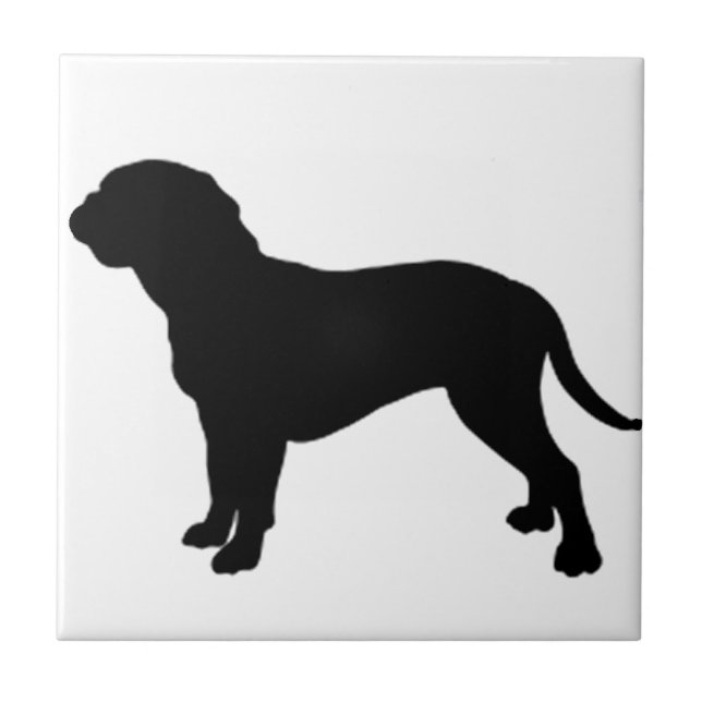 dogue de bordeaux silo black.png ceramic tile (Front)