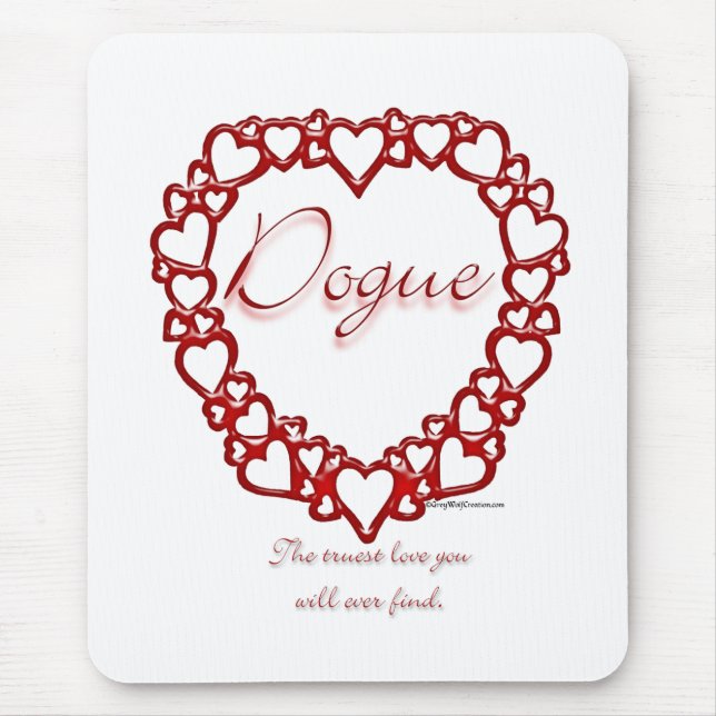 Dogue de Bordeaux True Love Mouse Pad (Front)
