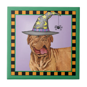 Dogue de Bordeaux Witch Ceramic Tile