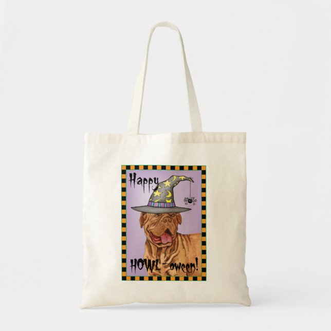 Dogue de Bordeaux Witch Tote Bag (Front)
