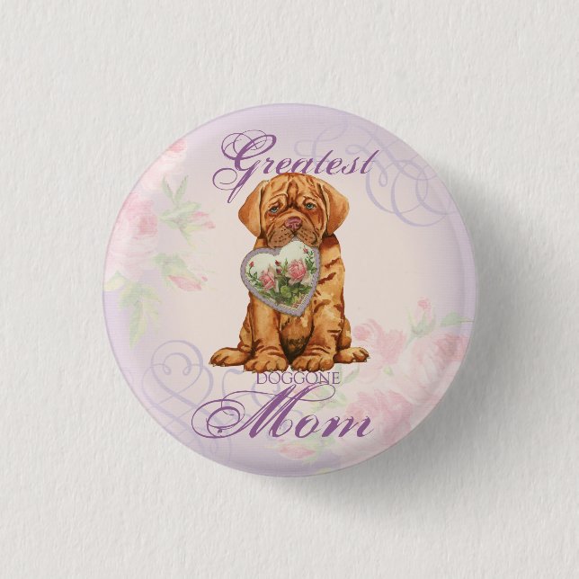 Dogue Heart Mum 3 Cm Round Badge (Front)
