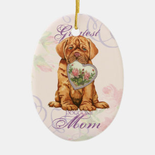 Dogue Heart Mum Ceramic Ornament