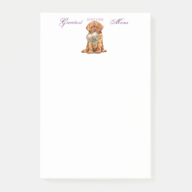 Dogue Heart Mum Post-it Notes (Front)