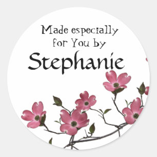 dogwood Blossom Classic Round Sticker