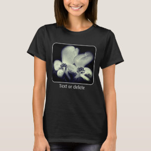 Dogwood Blossoms In Black And White  T-Shirt