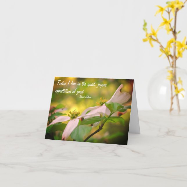 Dogwood Flower Goodness Quote Note Card (Yellow Flower)