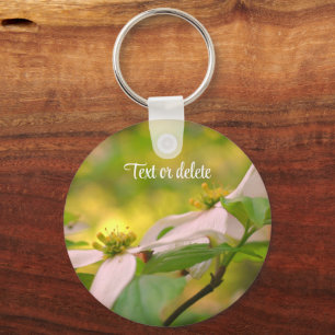 Dogwood Flower Pair Personalised Key Ring