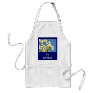 DOGWOOD FLOWERS Apron Be Joyful! Gift Holidays
