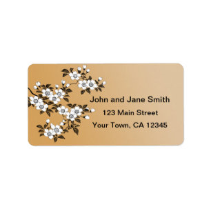 Dogwood Flowers Label
