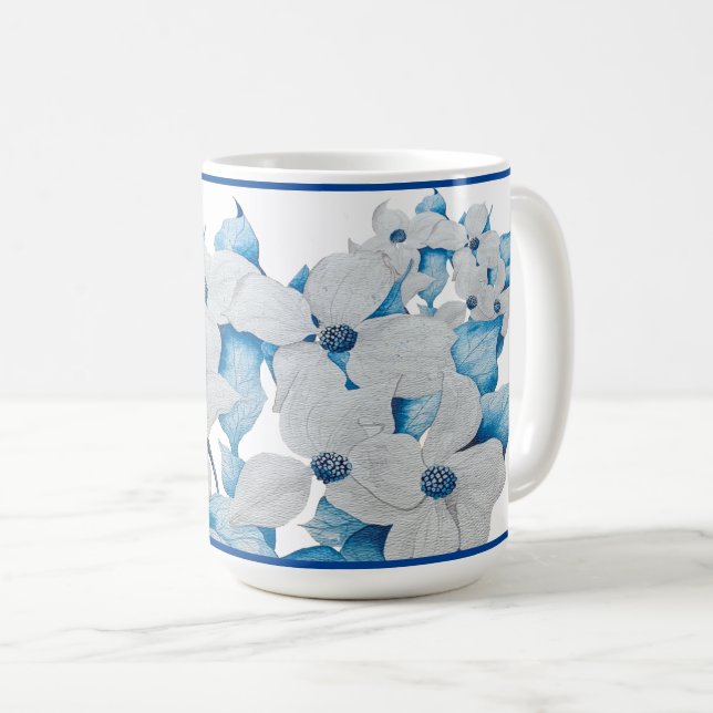 Dogwood Flowers on a Classic Mug (Front Right)