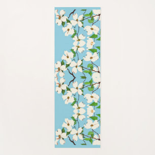 dogwood flowers print yoga mat