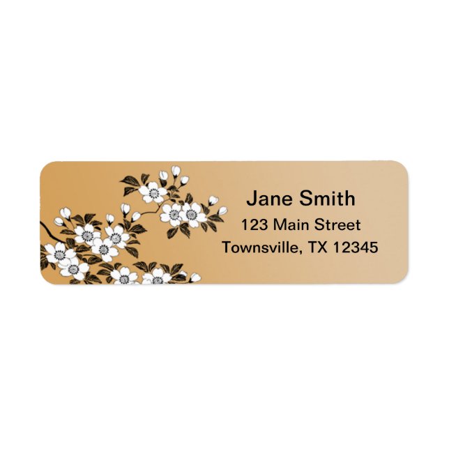 Dogwood Flowers Return Address Label (Front)