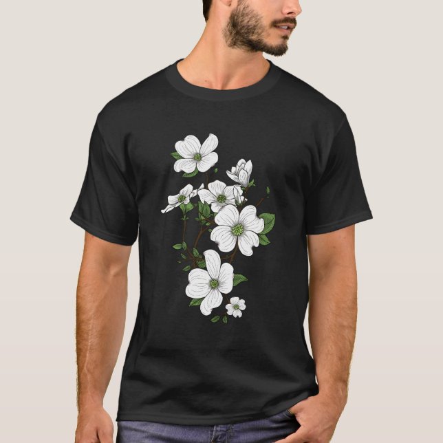 Dogwood Flowers Spring T-Shirt (Front)