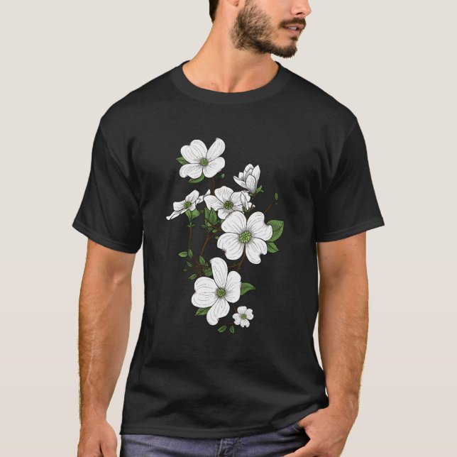 Dogwood Flowers Spring T-Shirt (Front)