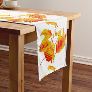 Dogwood Leaves on a Table Runner