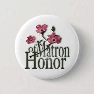 Dogwood/ Matron of Honour 6 Cm Round Badge