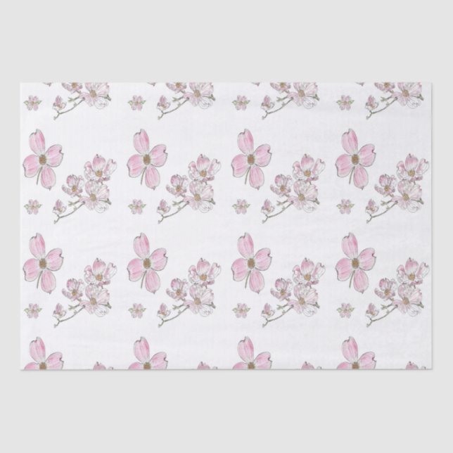 Dogwood Pattern design on Tissue Paper (Front)