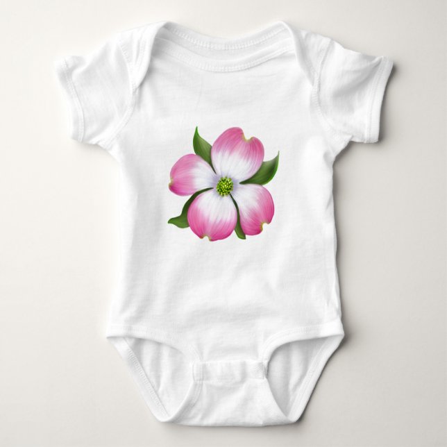 Dogwood  Pink Infant Onsie or Creeper (Front)
