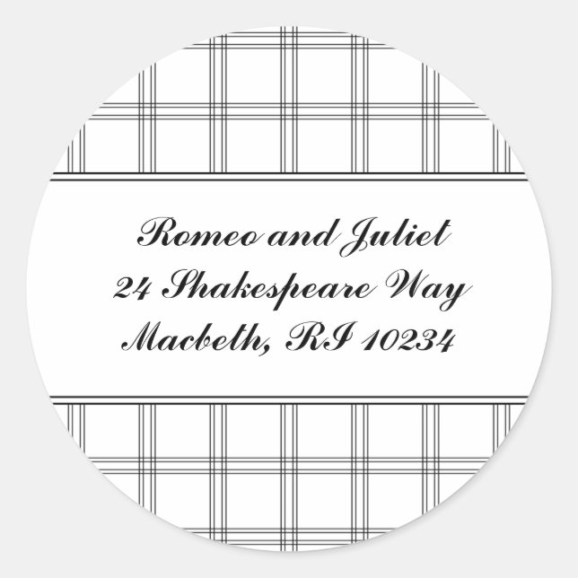 Dogwood Plaid Address Label (Front)