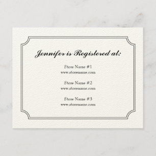 Dogwood Plaid Registry Card