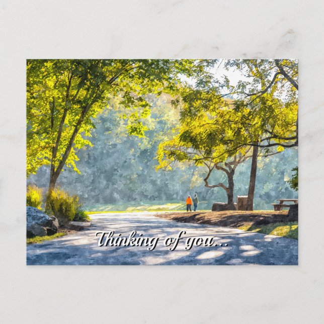 Dogwood Stroll Painterly Thinking Of You Postcard (Front)