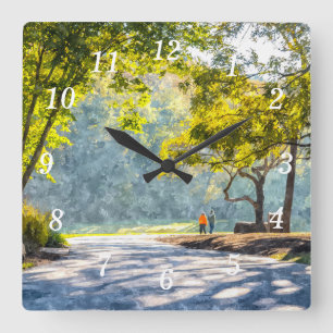 Dogwood Stroll Painterly Wall Clock