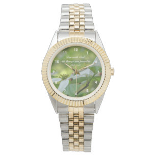 Dogwood With God Bible Quote Inspirational  Watch