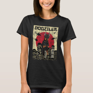 Dogzilla Japanese Doberman Canine Dog Pet Owner T-Shirt