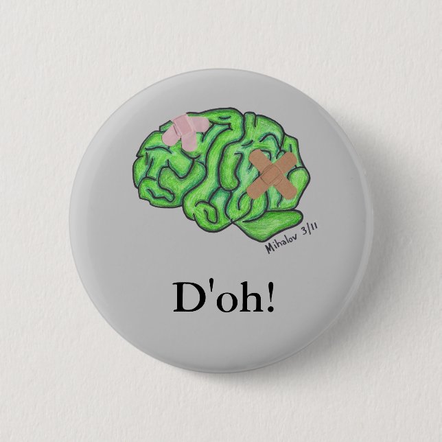 "D'oh!" button (round) (Front)