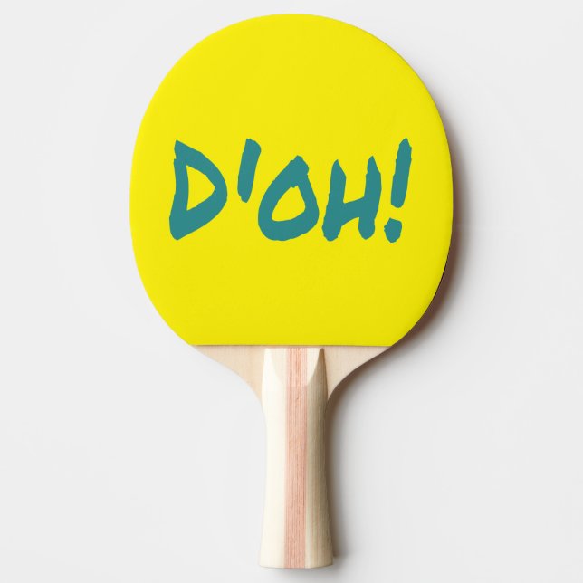 D'OH! Funny Classic 90's Ping Pong Paddle (Front)