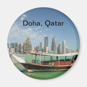 Doha 2011 dhow and skyline magnet
