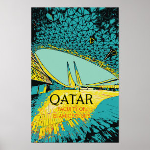 Doha Faculty of Islamic Studies illustration Qatar Poster