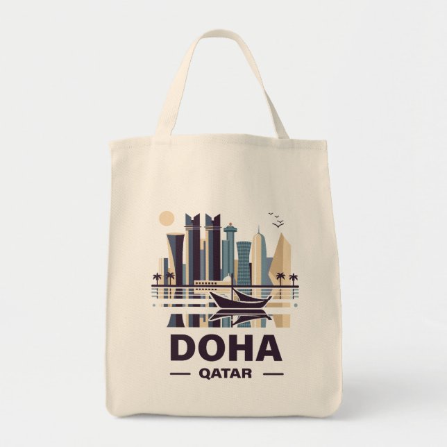 Doha Qatar Arabia Peninsula Tote Bag (Front)