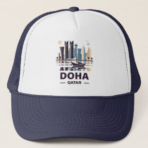 Doha Qatar Arabia Peninsula Trucker Hat