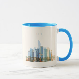 Doha, Qatar   City Skyline Mug