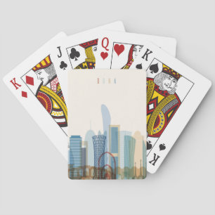 Doha, Qatar   City Skyline Playing Cards