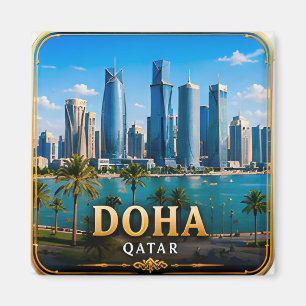 Doha Qatar Modern Middle East Escape 📍 Magnet