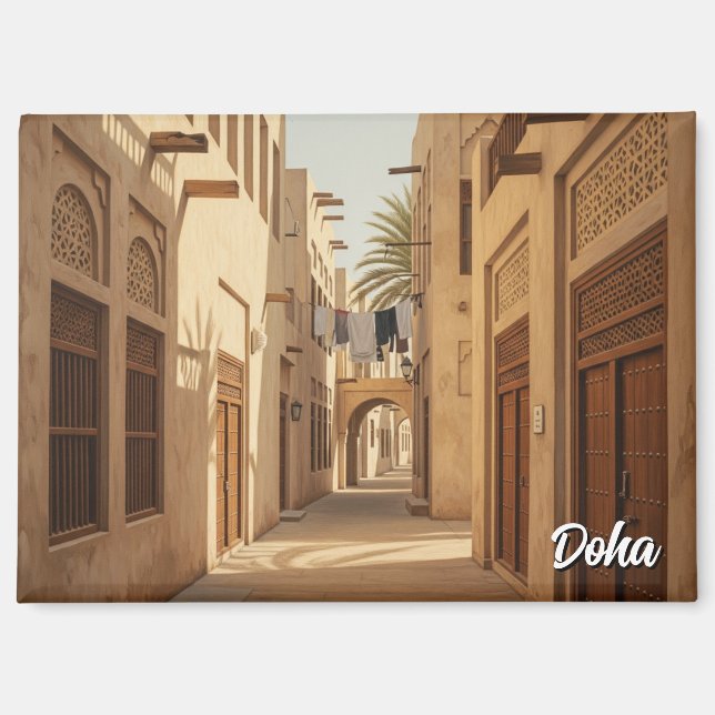 Doha Qatar Travel Magnet (Front)