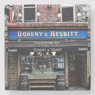 Doheny and Nesbitt, Irish Pub Marble Coaster. Stone Coaster