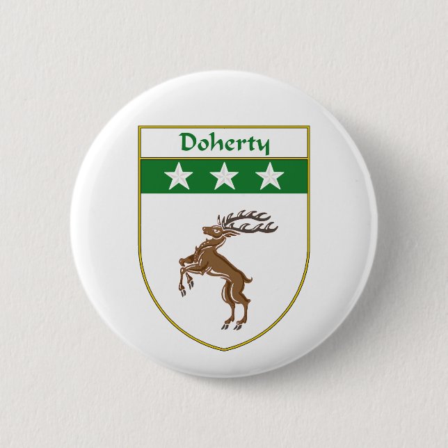 Doherty Coat of Arms/Family Crest 6 Cm Round Badge (Front)