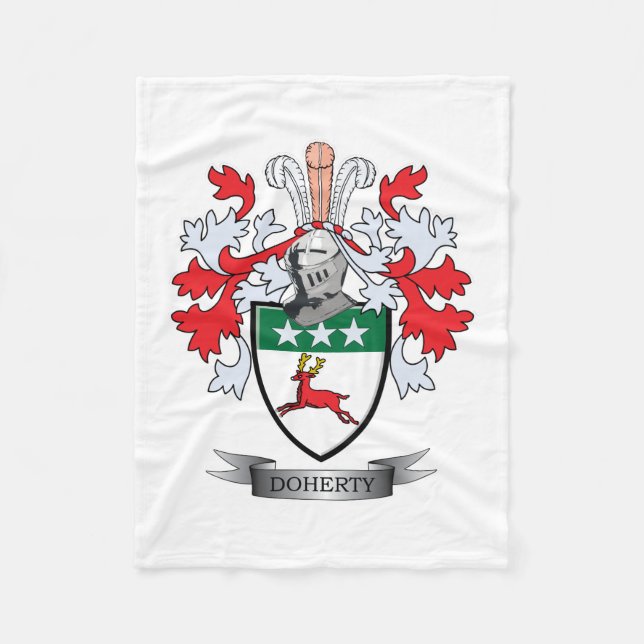 Doherty Coat of Arms Fleece Blanket (Front)