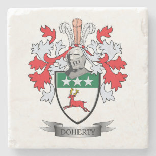 Doherty Coat of Arms Stone Coaster