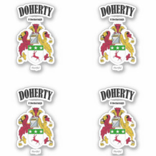 Doherty Crest Irish Translation & Meaning (x4)