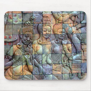 Doi Inthanon Chedi Carved Tiles Mouse Pad