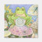 Doilies Make A Hoppy Home FROG MAGNET Square