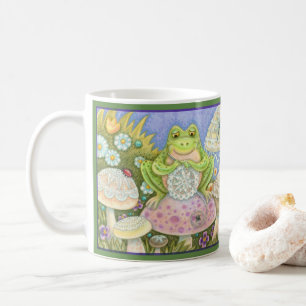 Doilies Make A Hoppy Home FROG MUG *Green