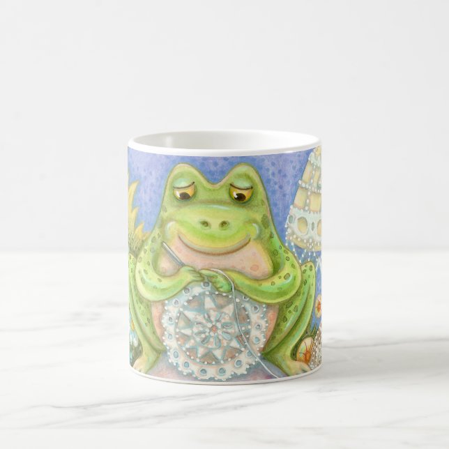 Doilies Make A Hoppy Home FROG RINGER MUG (Center)