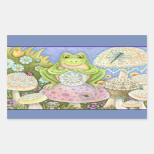 Doilies Make A Hoppy Home FROG STICKERS Sheet
