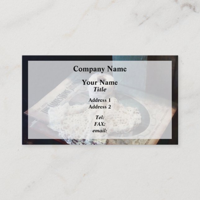 Doily and Crochet Thread Business Card (Front)