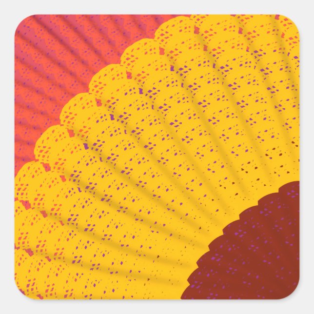 Doily, Fan  Square Sticker (Front)